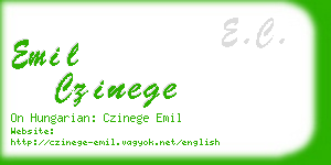 emil czinege business card